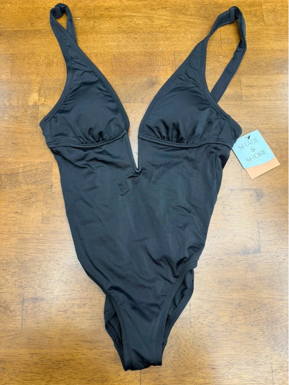Shade & Shore Women's Black One Piece Swimsuit XS